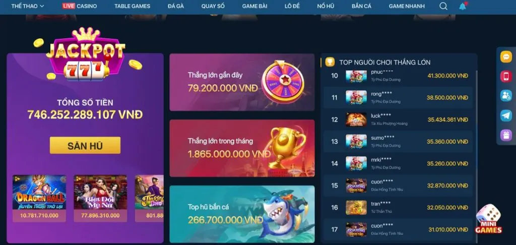 Đa dạng trò chơi Nổ Hũ tại lt88